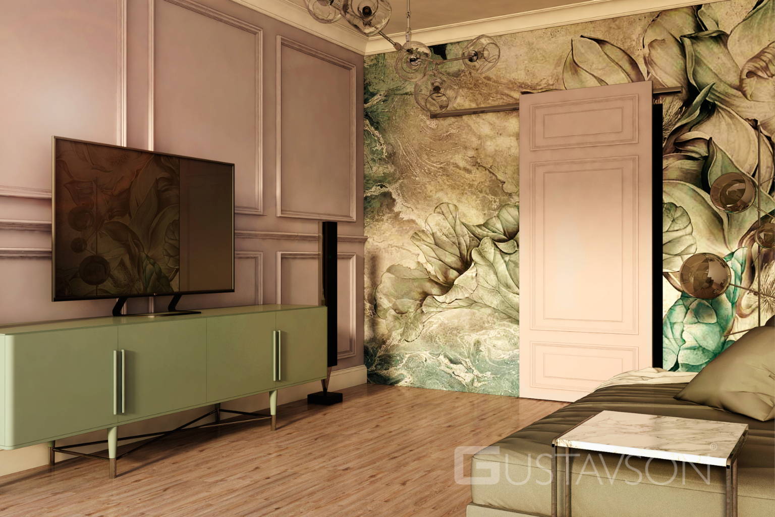 AERO bīdāmo durvju sistēma koka durvīm