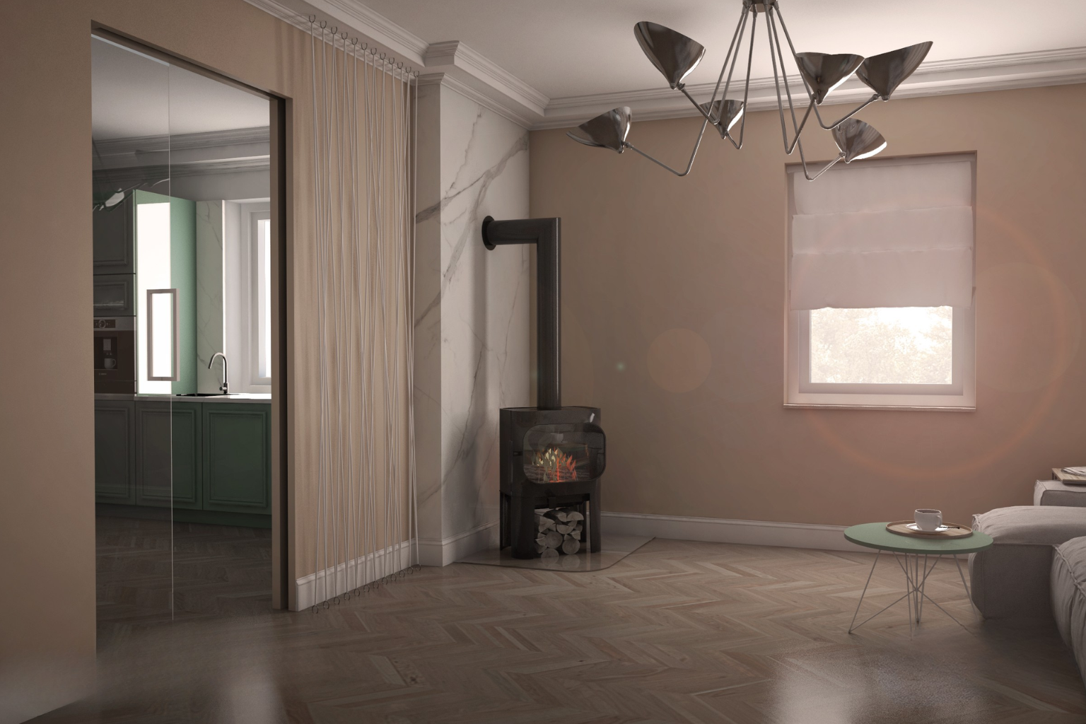 Estima Glass slēptā kasete stikla durvīm