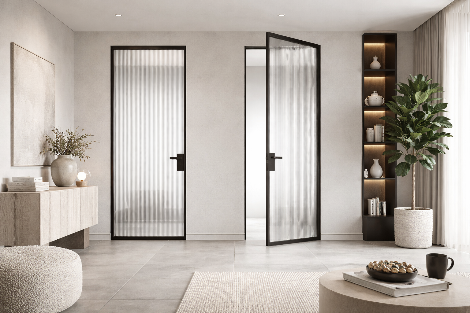 Alumīnija slēptās durvis