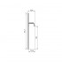Flush-mounted shadow skirting board F1.50 black anodised FOR LED STRIP