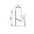 Flush-mounted shadow skirting board F2.10 black anodised