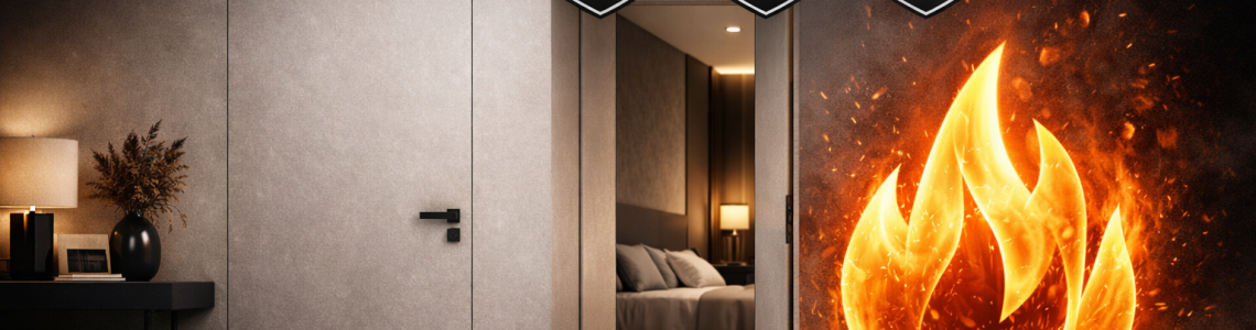 Ugunsdrošas slēptā montāžas durvis LINE 50F